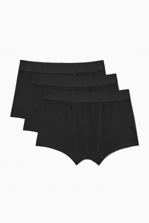 COS 3-Pack Jersey Boxer Rövidnadrágok Férfi Fekete | ESOI-25187