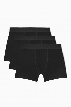 COS 3-Pack Long Boxer Rövidnadrágok Férfi Fekete | ZCML-91032