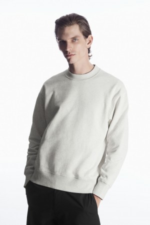 COS Mock-Neck Pulóver Férfi Szürke | DQNZ-79158