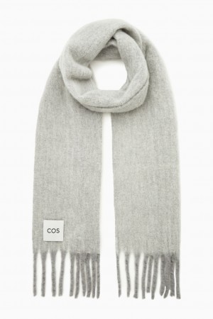 COS Oversized Alpaca-Blend Sál Férfi Világos Szürke | TDZN-75246