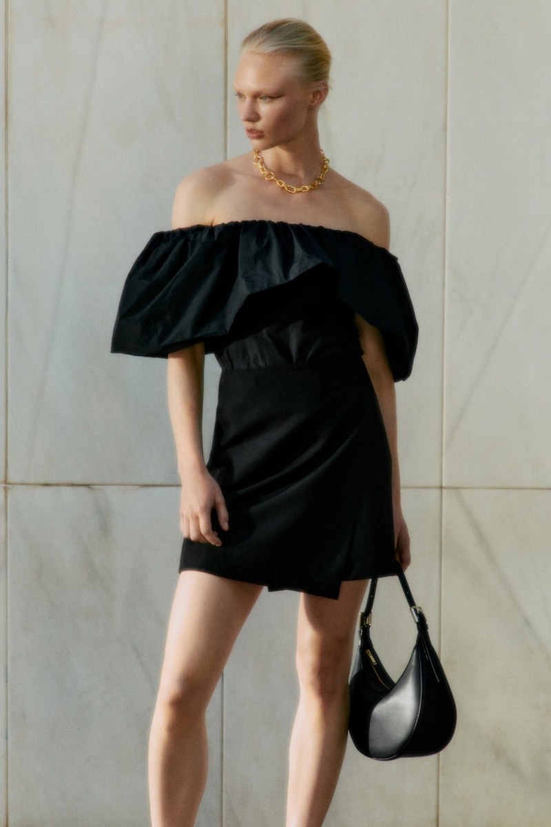 COS Asymmetric Mini Wrap Szoknya Női Fekete | BKEU-41708