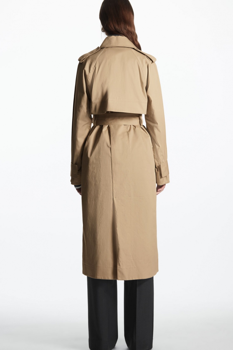 COS Belted Trench Kabátok Női Bézs | YUGD-87519