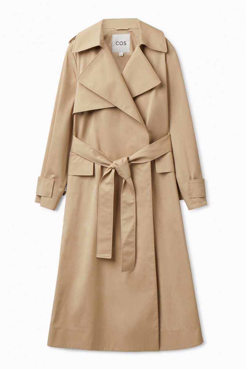 COS Belted Trench Kabátok Női Bézs | YUGD-87519