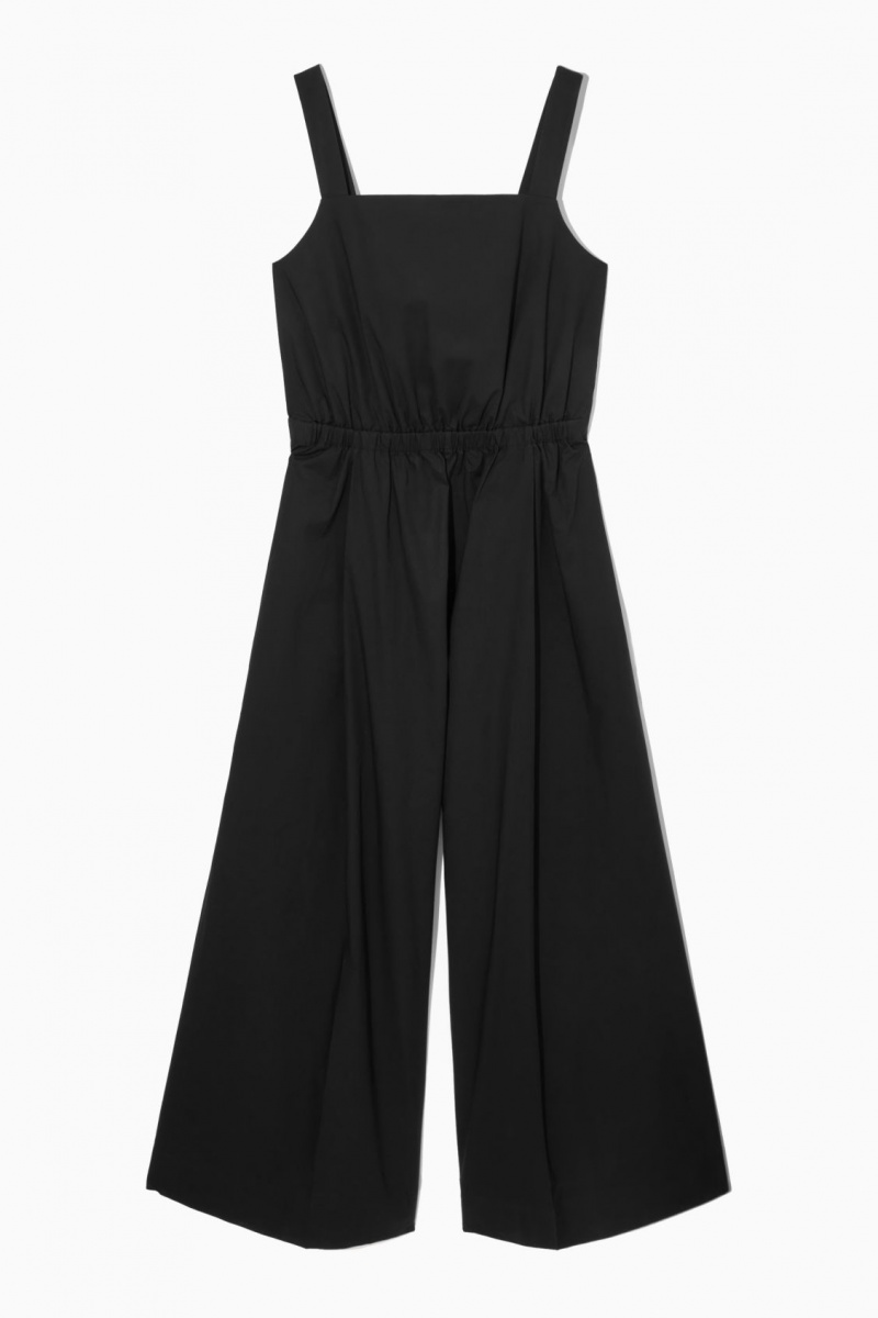 COS Bow-Back Széles Cipő-Leg Jumpsuit Női Fekete | SLUE-01652