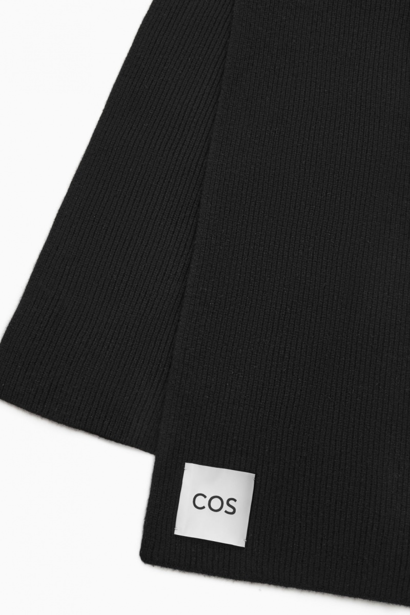 COS Cashmere-Blend Sál Női Fekete | EMRQ-03289