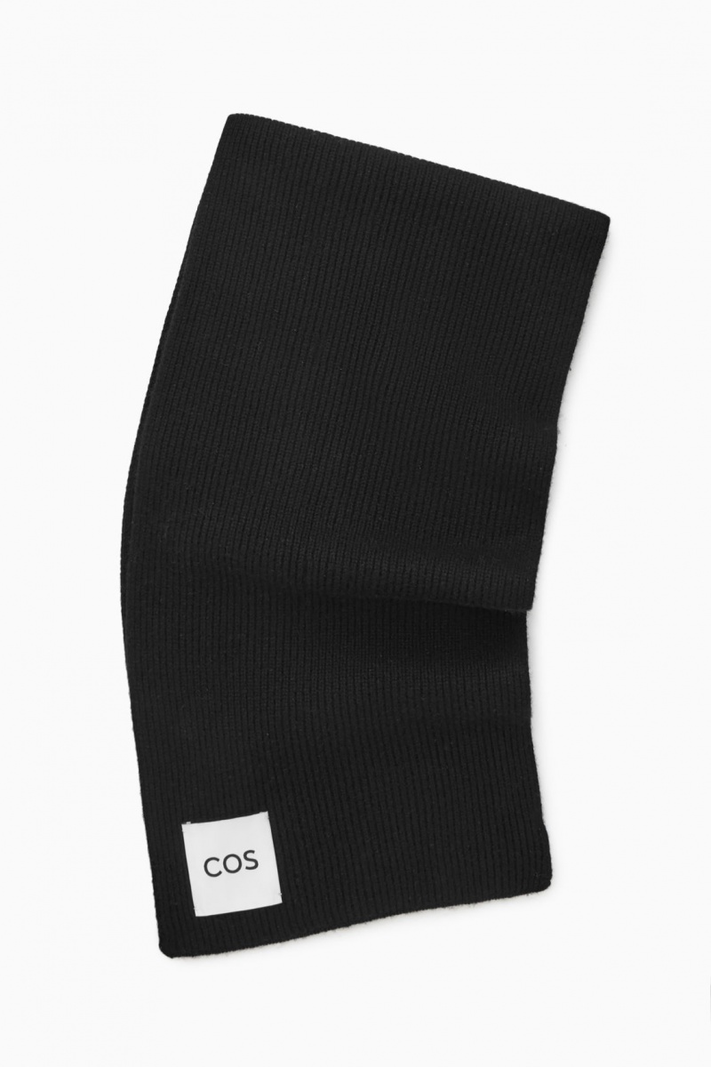 COS Cashmere-Blend Sál Női Fekete | EMRQ-03289