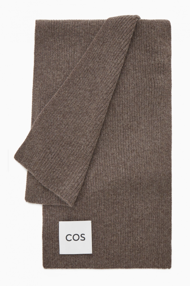 COS Cashmere-Blend Sál Női Sötétbarna | PLOV-27854