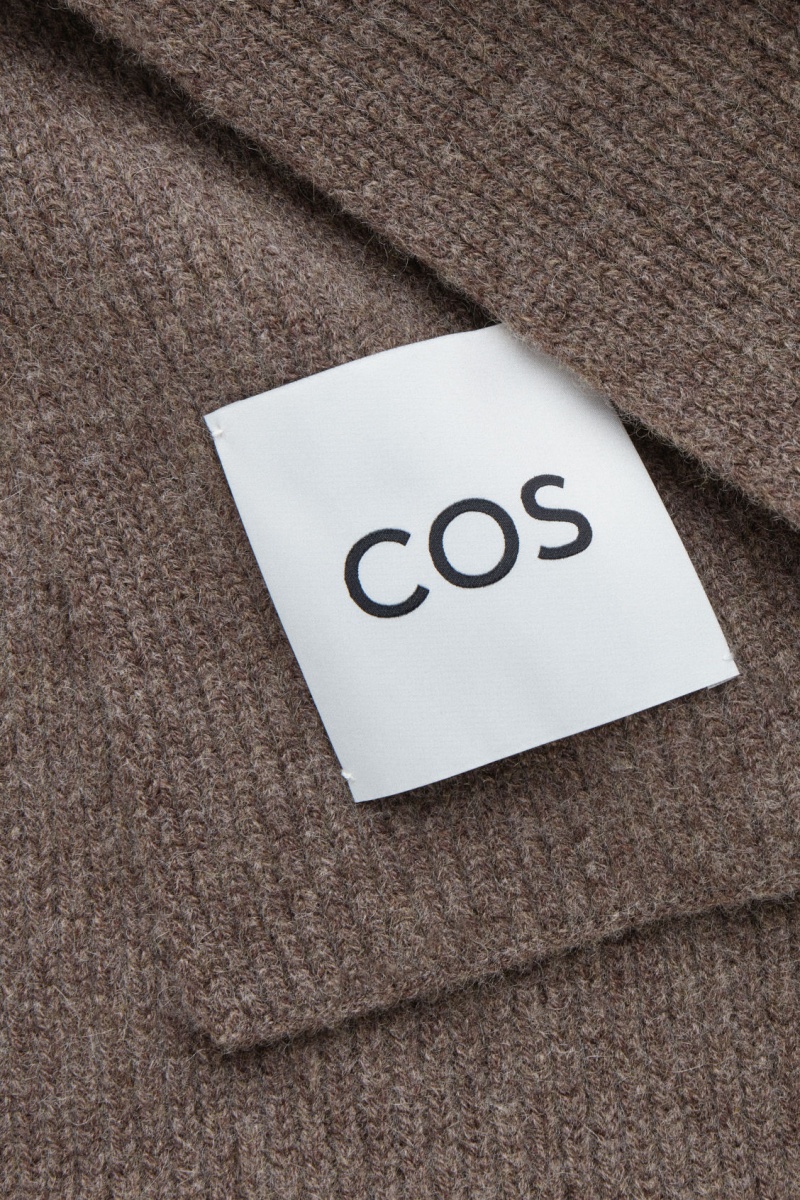 COS Cashmere-Blend Sál Női Sötétbarna | PLOV-27854