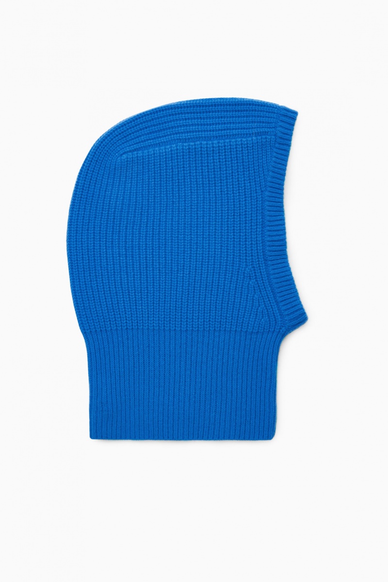 COS Cashmere Balaclava Kalap Férfi Kék | NEVT-68219