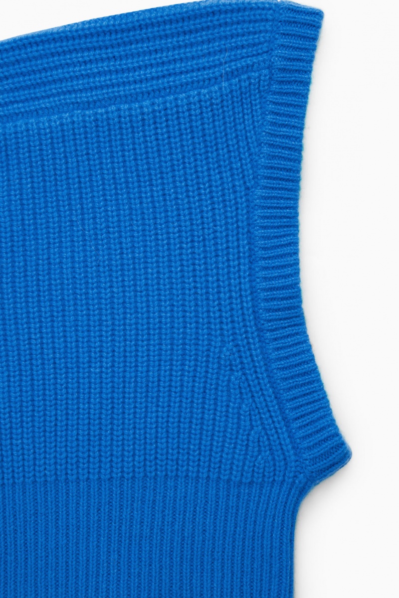 COS Cashmere Balaclava Kalap Férfi Kék | NEVT-68219