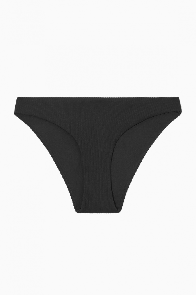 COS Classic Bordázott Bikini Briefs Úszóruhák Női Fekete | KOXH-26947