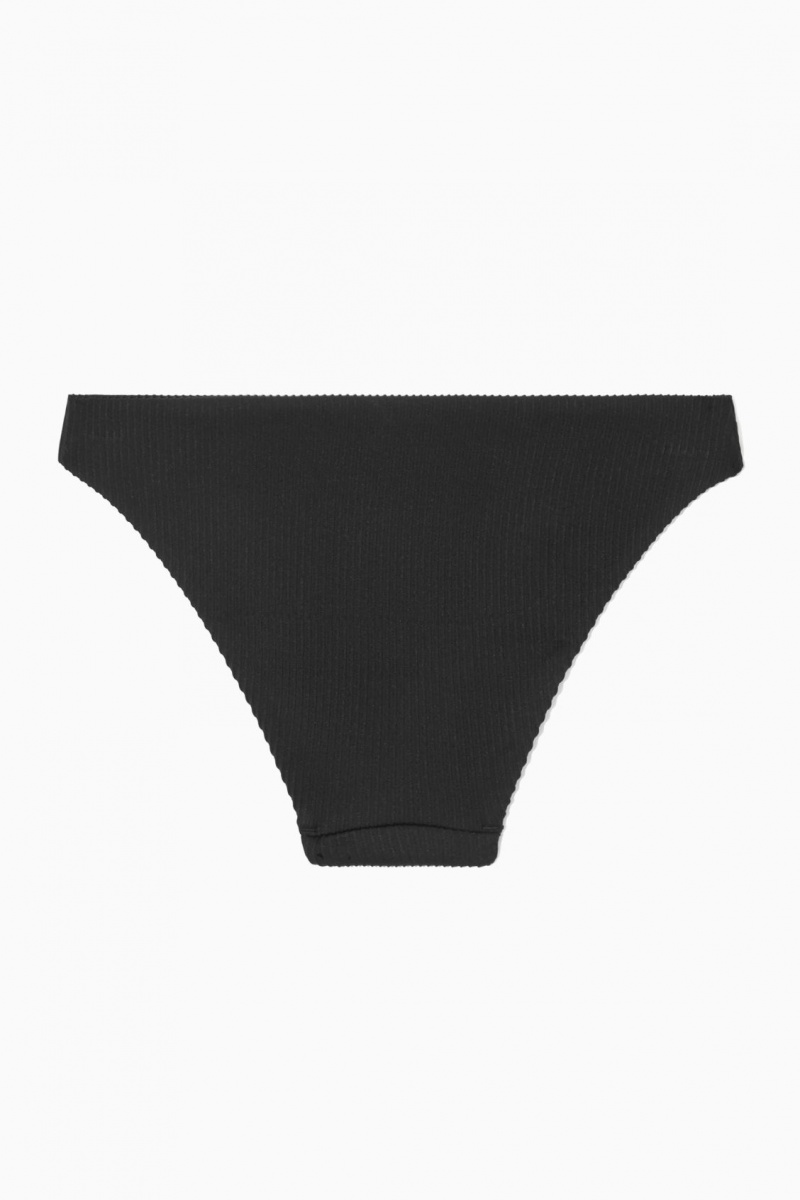 COS Classic Bordázott Bikini Briefs Úszóruhák Női Fekete | KOXH-26947