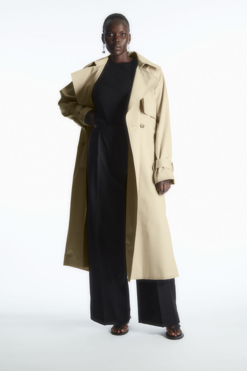 COS Classiced Trench Kabátok Női Bézs | ZHNA-73518