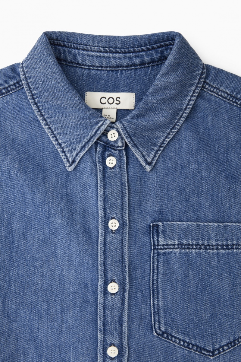 COS Cropped Denim Ingek Női Kék | ELRV-26751