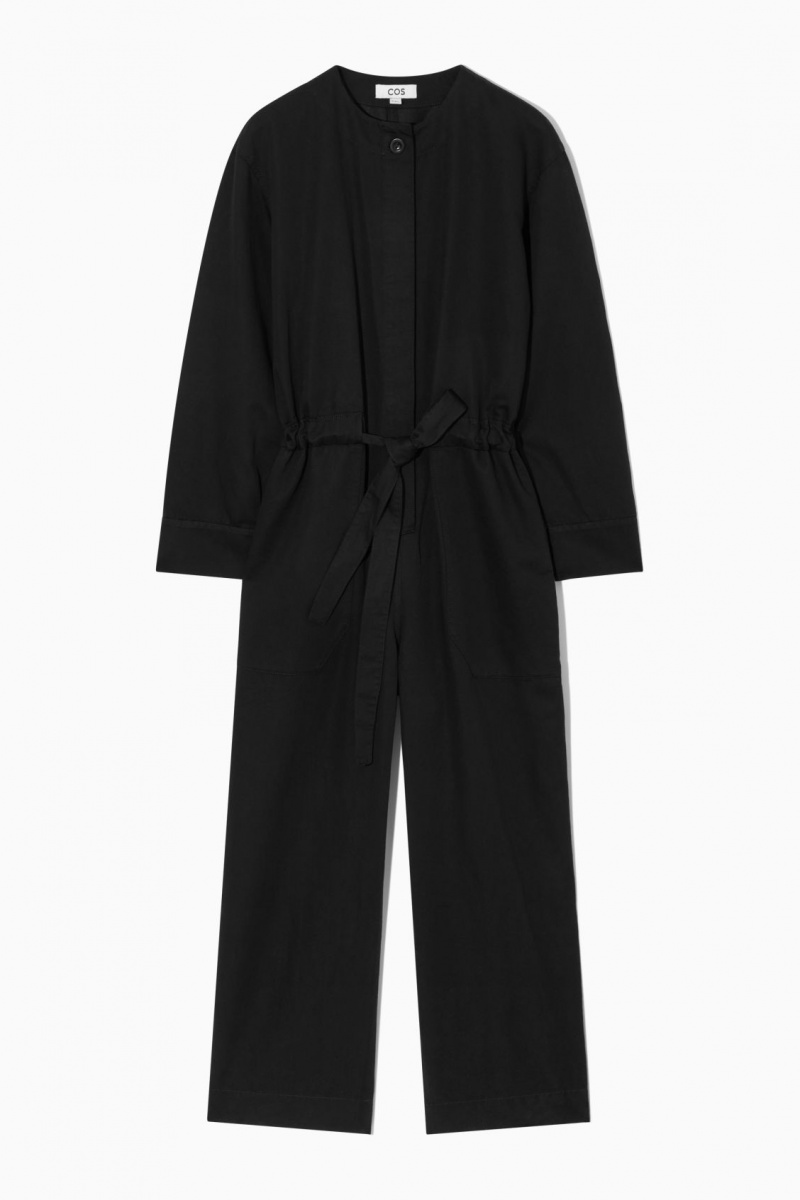 COS Drawstring-Derekú Jumpsuit Női Fekete | BJTF-02178