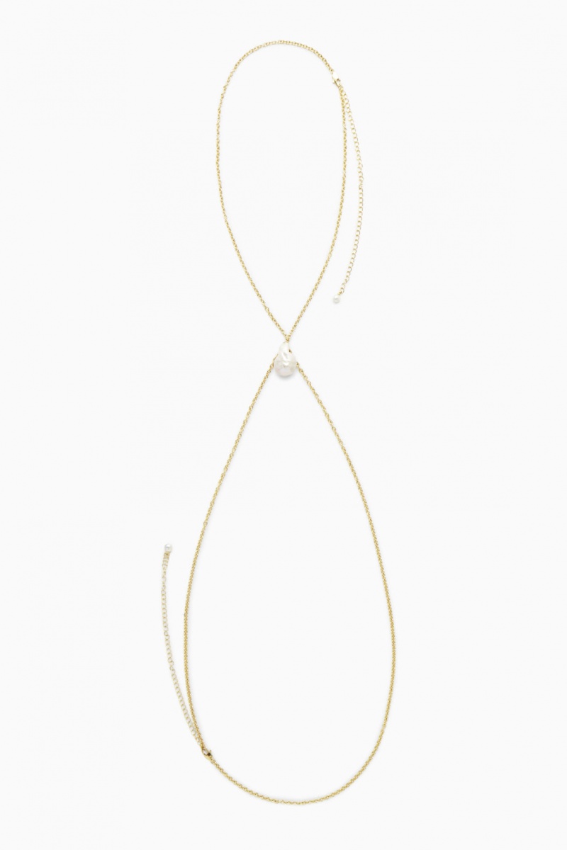 COS Freshwater Pearl Body Chain Nyaklánc Női Arany | FXNP-56328