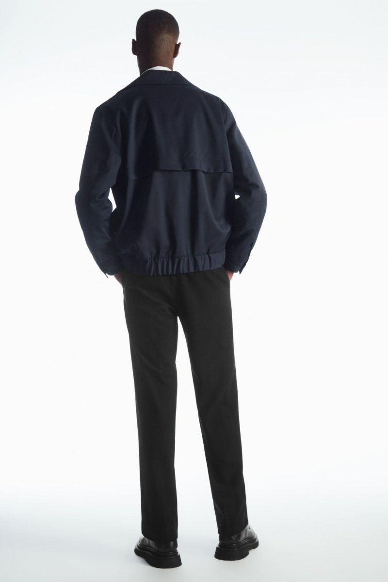 COS Gyapjú-Blend Relaxed Tailored Nadrág Férfi Fekete | HKCX-59072