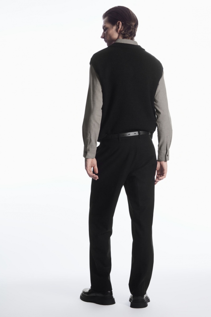 COS Gyapjú-Blend Relaxed Tailored Nadrág Férfi Fekete | HKCX-59072