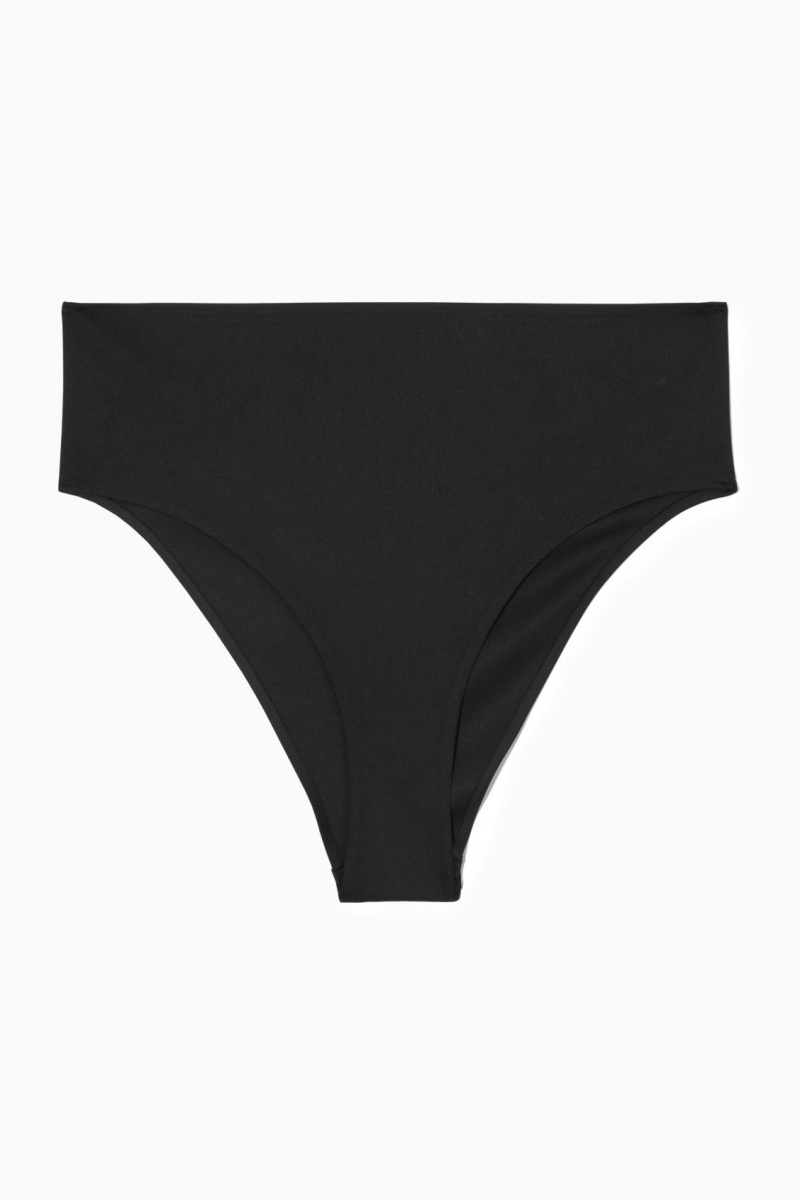 COS High-Waisted Bikini Briefs Úszóruhák Női Fekete | NADP-05943