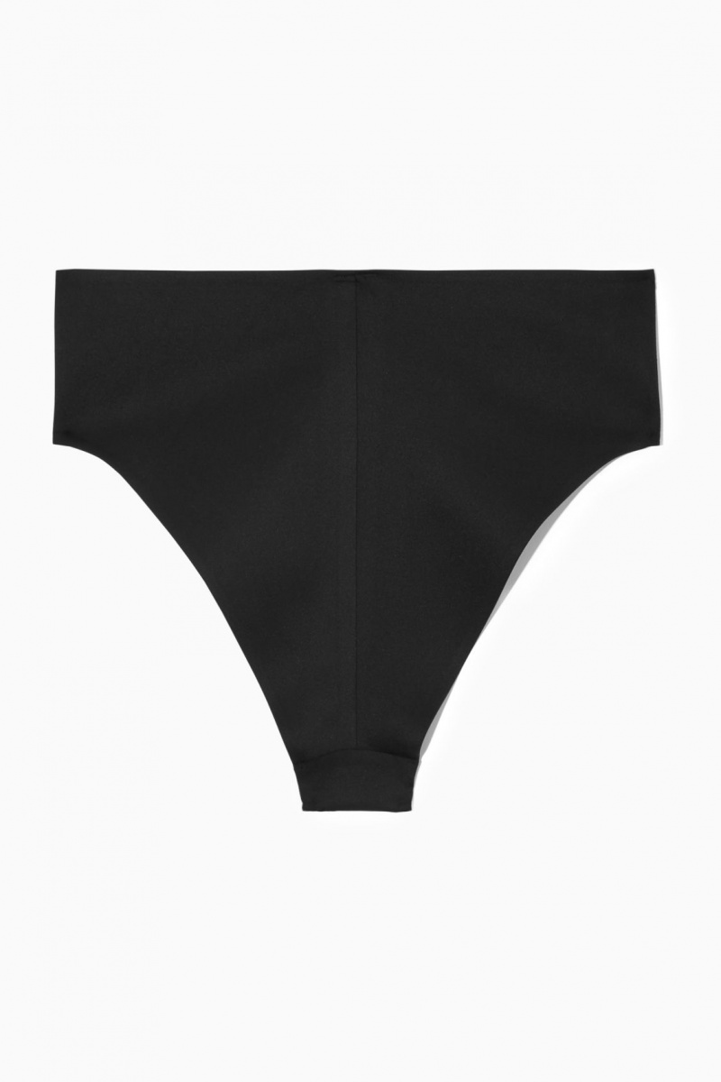 COS High-Waisted Bikini Briefs Úszóruhák Női Fekete | NADP-05943