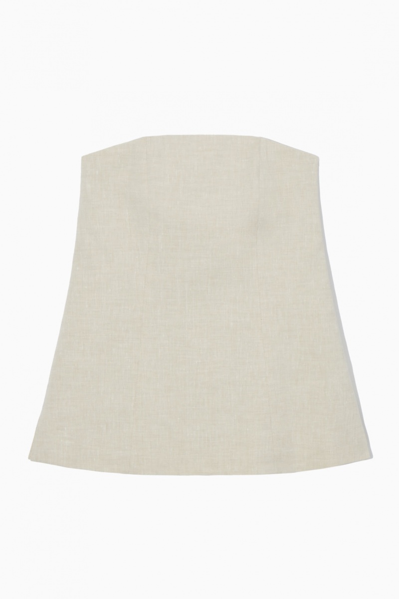 COS Linen Bustier Felsők Női Szürke | RXPK-64903