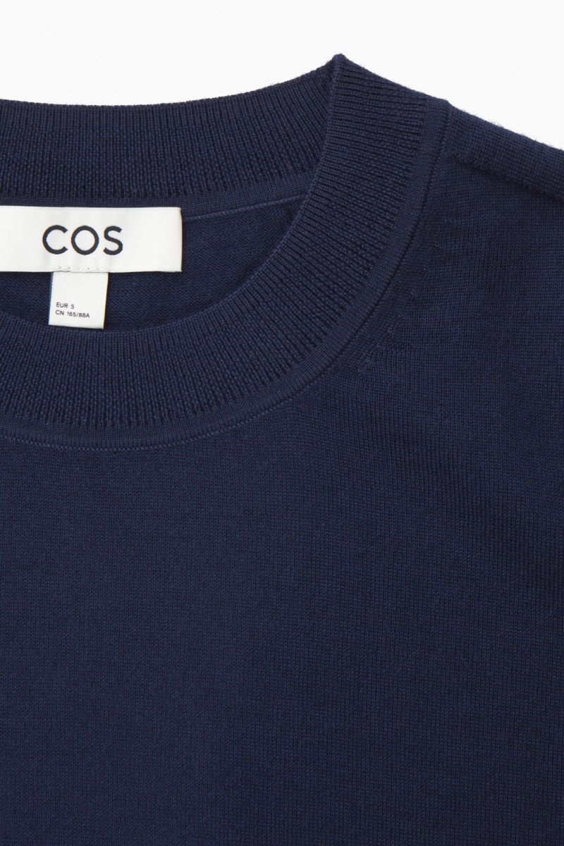 COS Merino Gyapjú Jumpers Női Sötétkék | KBSL-30589