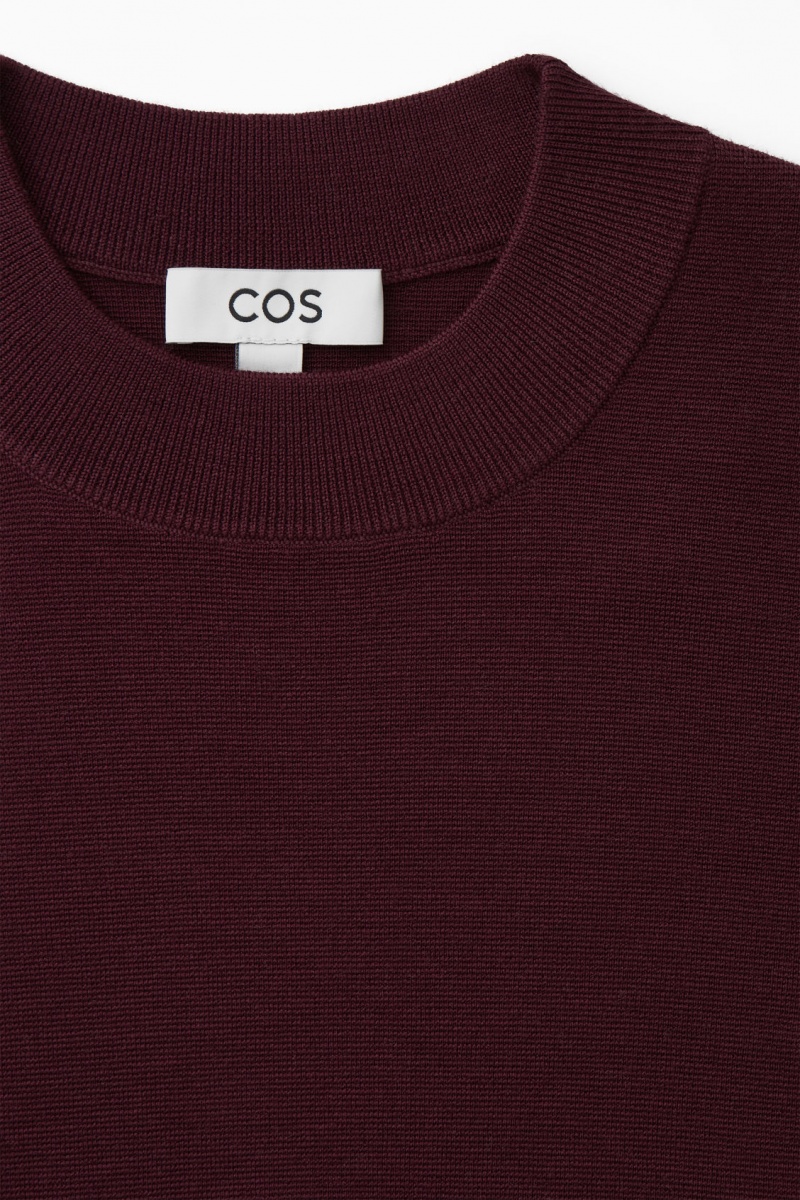 COS Milano-Knit Pulóverek Női Bordó | ONBH-61293