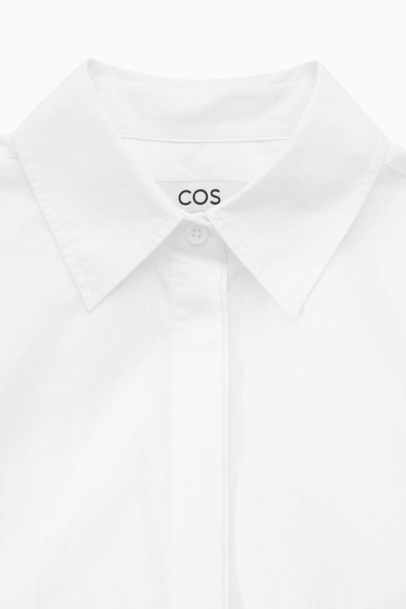 COS Minimal Concealed-Placket Ingek Női Fehér | WNPT-56023