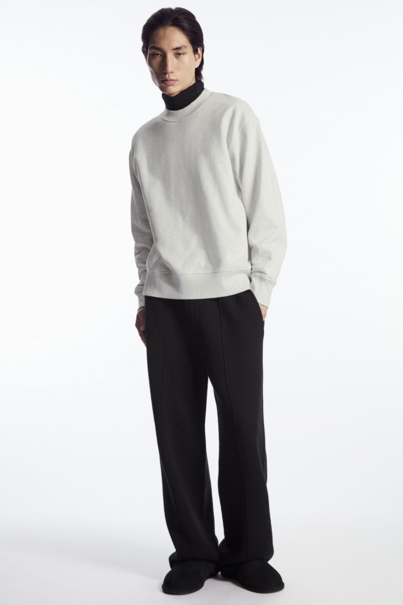 COS Mock-Neck Pulóver Férfi Szürke | DQNZ-79158