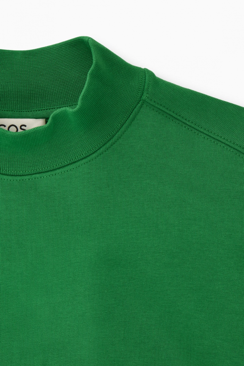 COS Mock-Neck Pulóver Női Zöld | CORW-07319