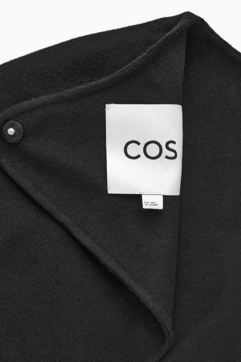 COS Open-Back Gyapjú Bolero Kabát Női Fekete | JISD-59461