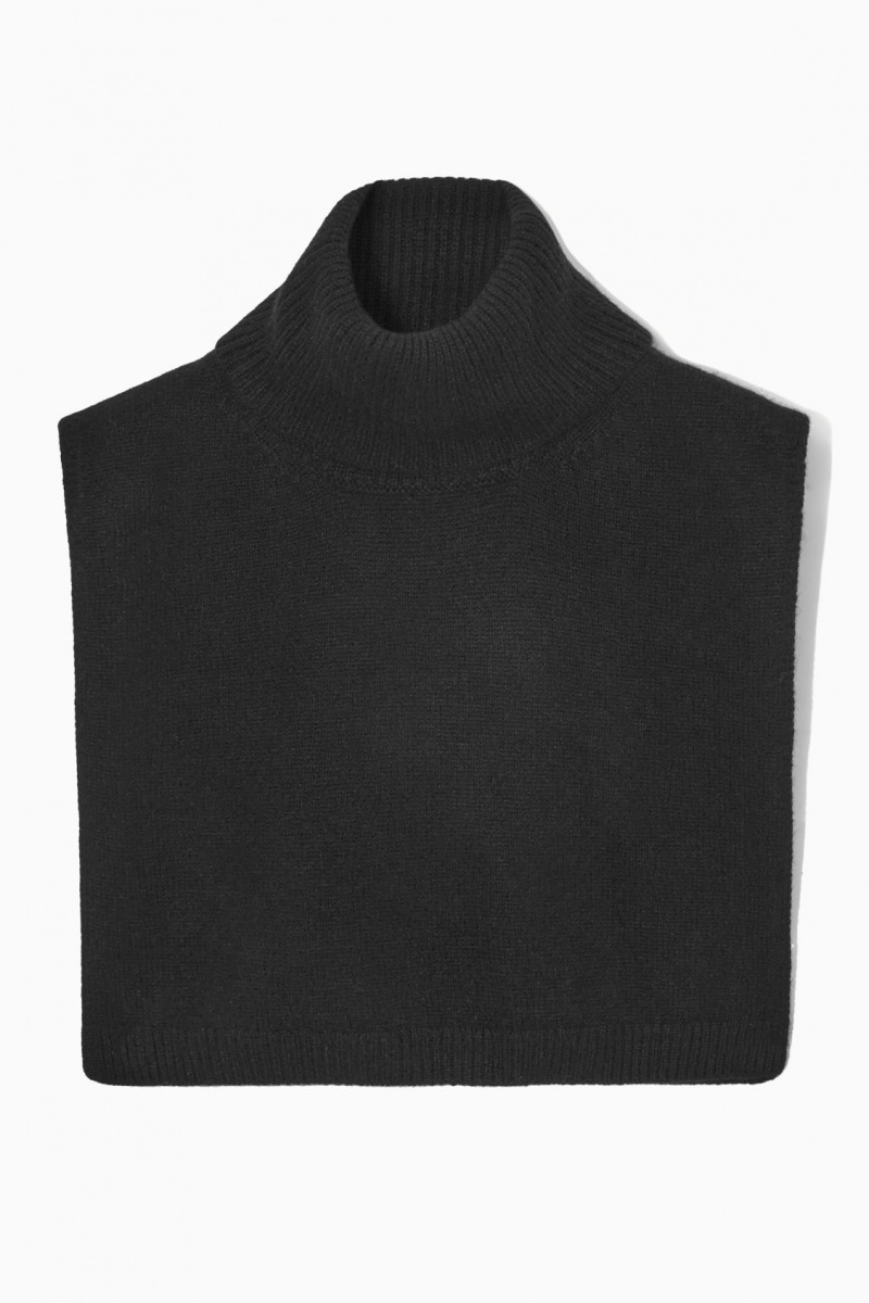 COS Open-Side Cashmere-Blend Roll-Neck Tank Mellény Női Fekete | RJFC-97623