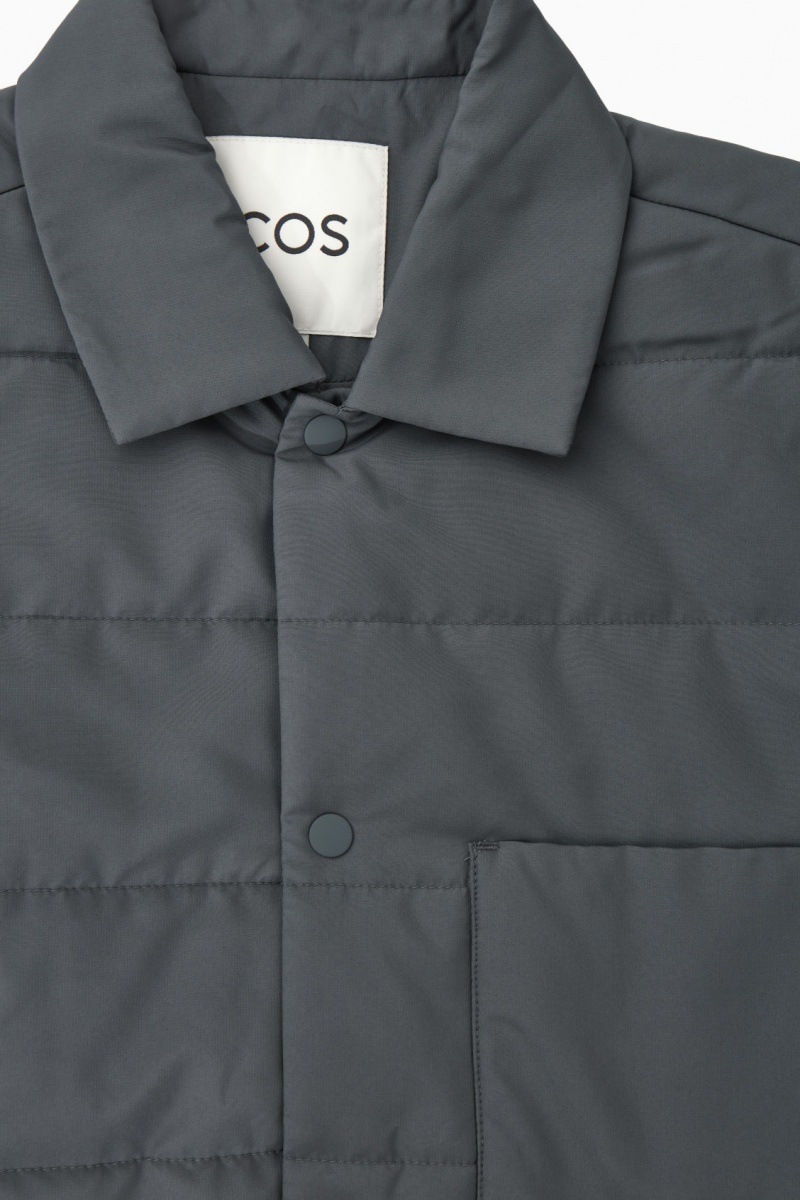 COS Párnázott Overshirt Ingek Férfi Sötétszürke | MSDP-51794