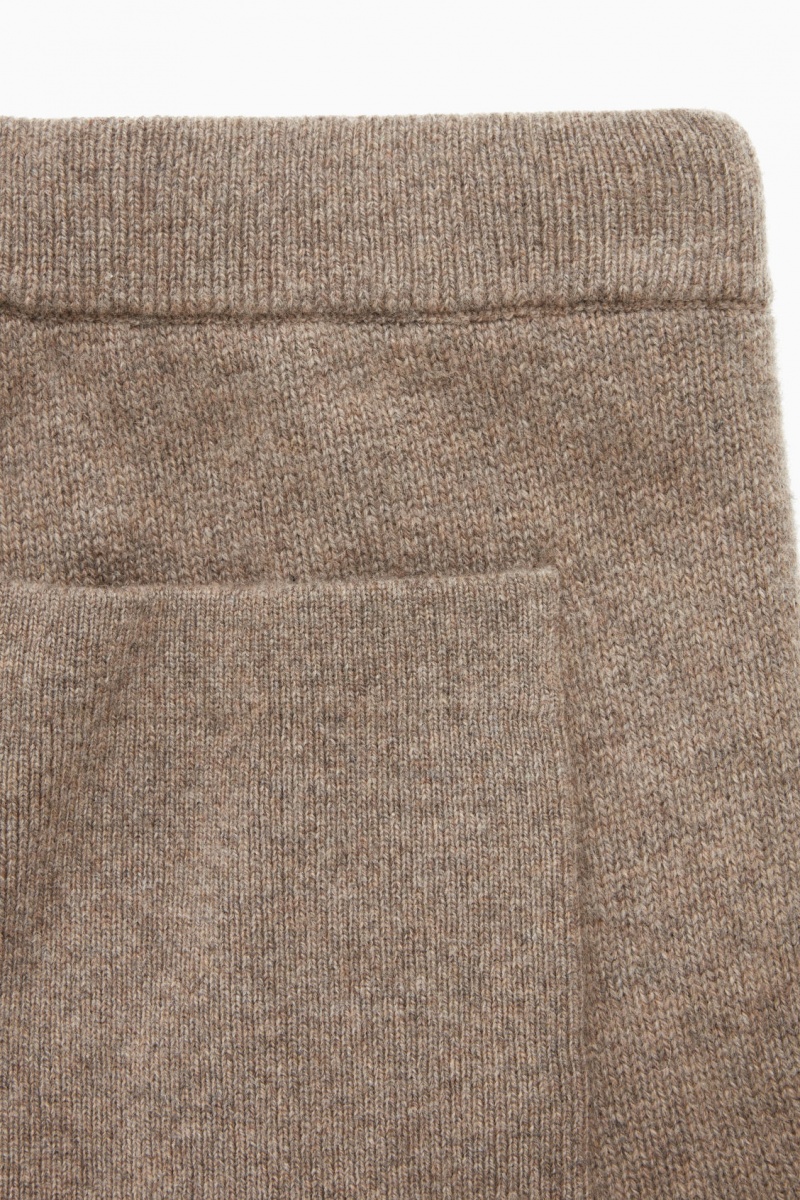 COS Pure Cashmere Drawstring Rövidnadrág Férfi Sötétbézs | TJVB-95732