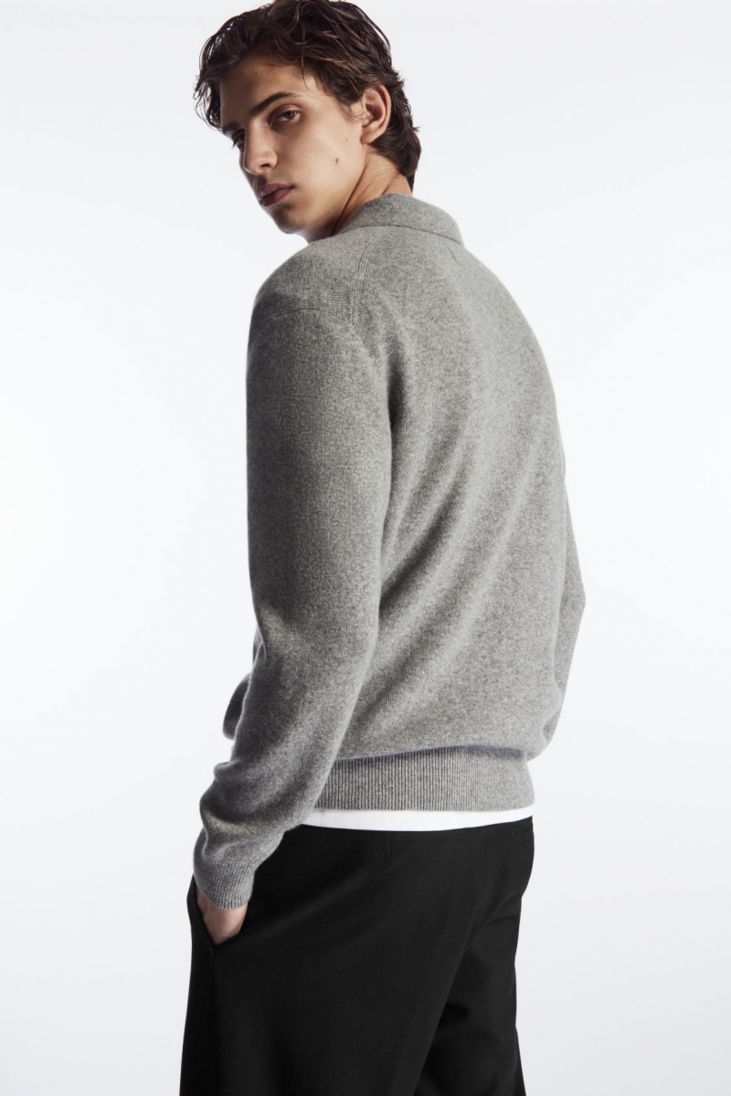 COS Pure Cashmere Pólóing Férfi Szürke | PEXH-37548