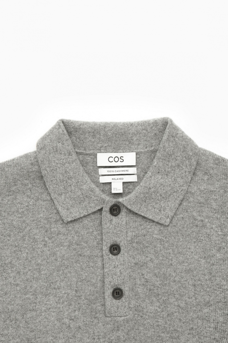 COS Pure Cashmere Pólóing Férfi Szürke | PEXH-37548