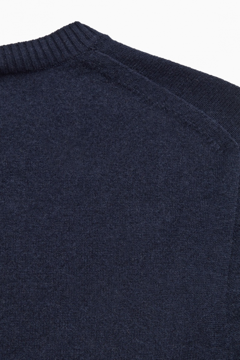 COS Pure Cashmere Pulóverek Férfi Sötétkék | KGPU-75081