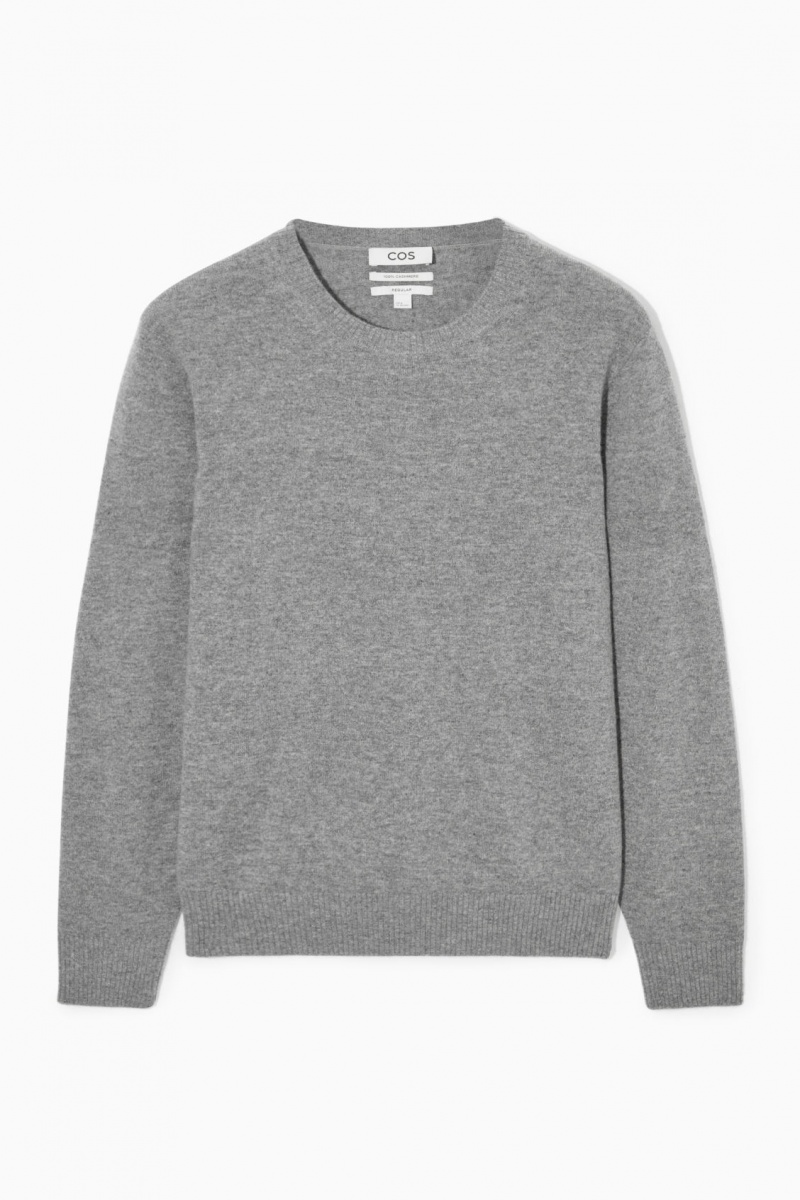 COS Pure Cashmere Pulóverek Férfi Szürke | NVFO-18327