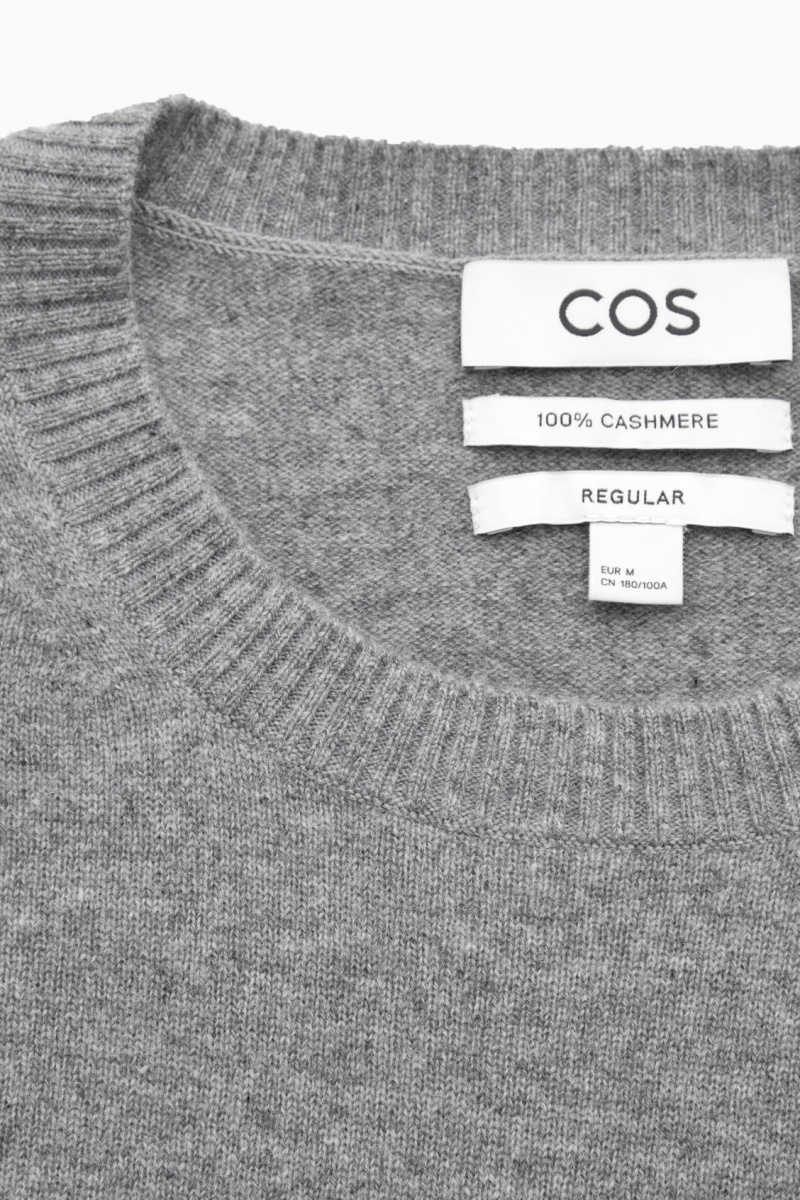 COS Pure Cashmere Pulóverek Férfi Szürke | NVFO-18327