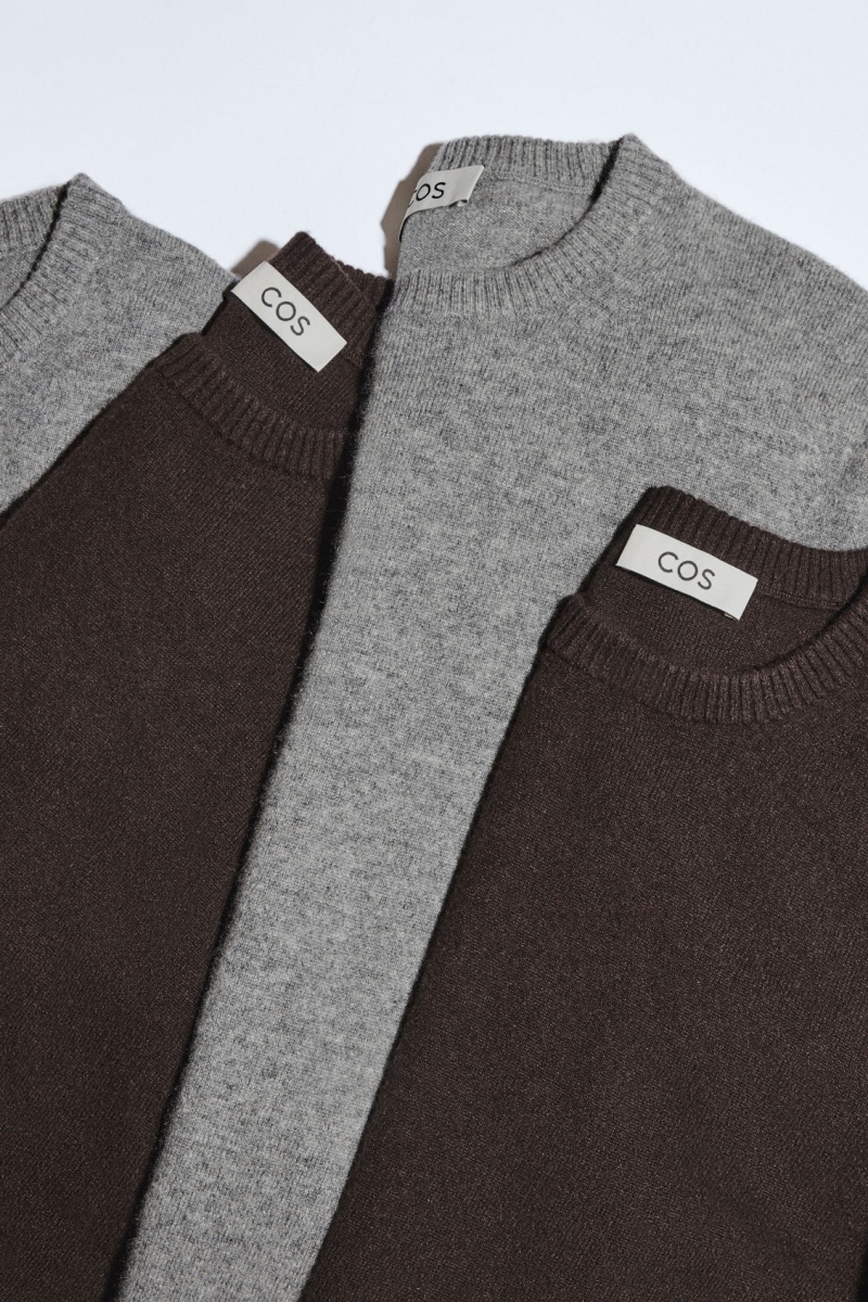 COS Pure Cashmere Pulóverek Férfi Szürke | NVFO-18327