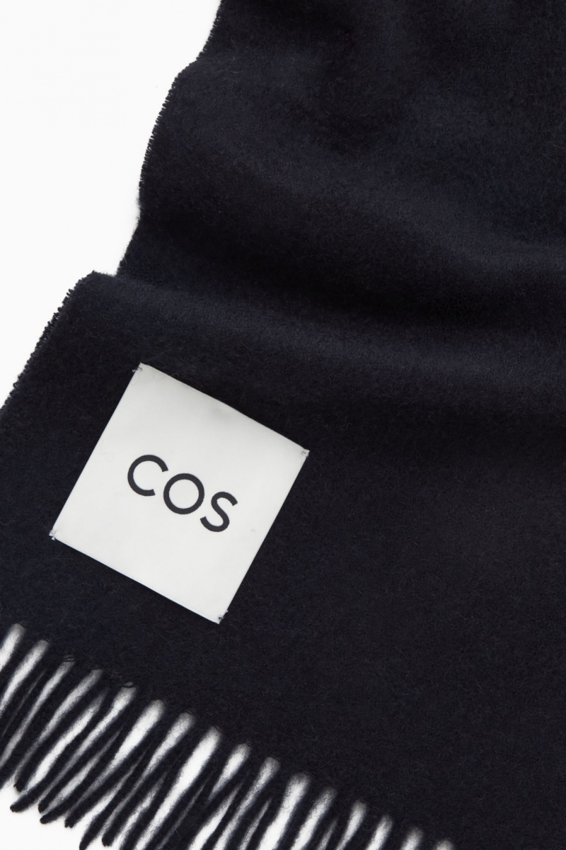 COS Pure Cashmere Sál Férfi Sötétkék | TEAM-59037