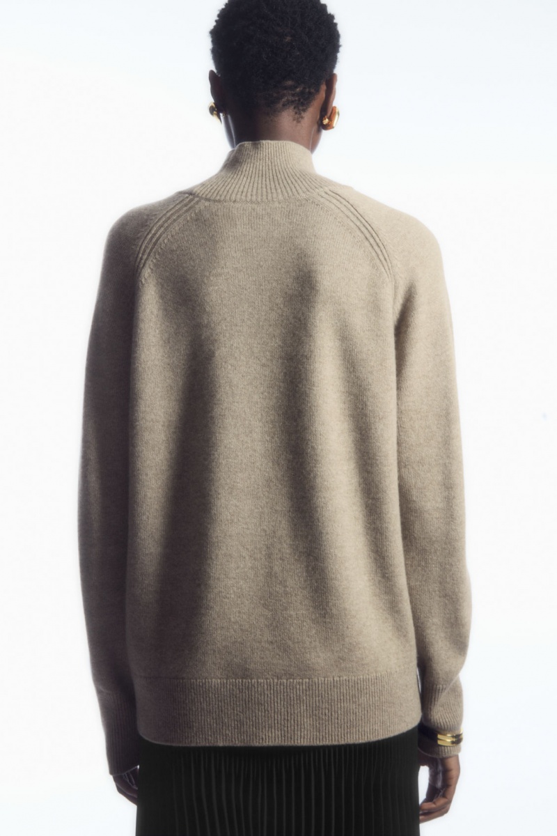 COS Pure Cashmere Turtleneck Pulóverek Női Bézs | HLCV-17380