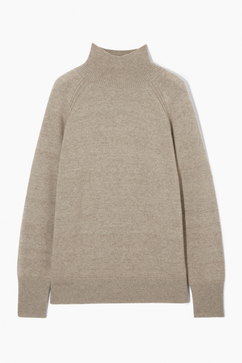 COS Pure Cashmere Turtleneck Pulóverek Női Bézs | HLCV-17380