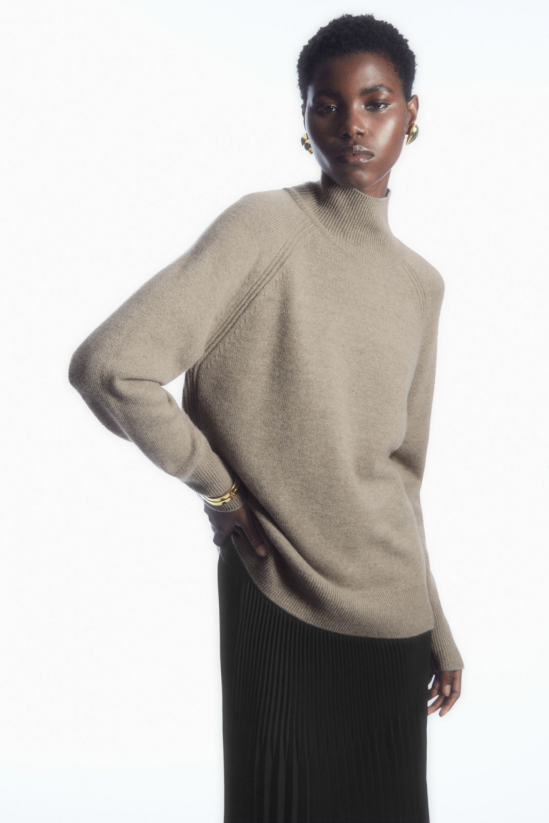 COS Pure Cashmere Turtleneck Pulóverek Női Bézs | HLCV-17380