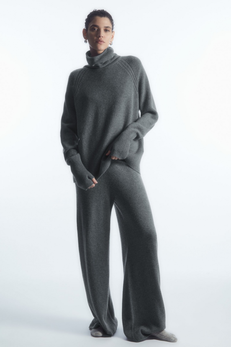 COS Pure Cashmere Turtleneck Pulóverek Női Szürke | HDPK-78102