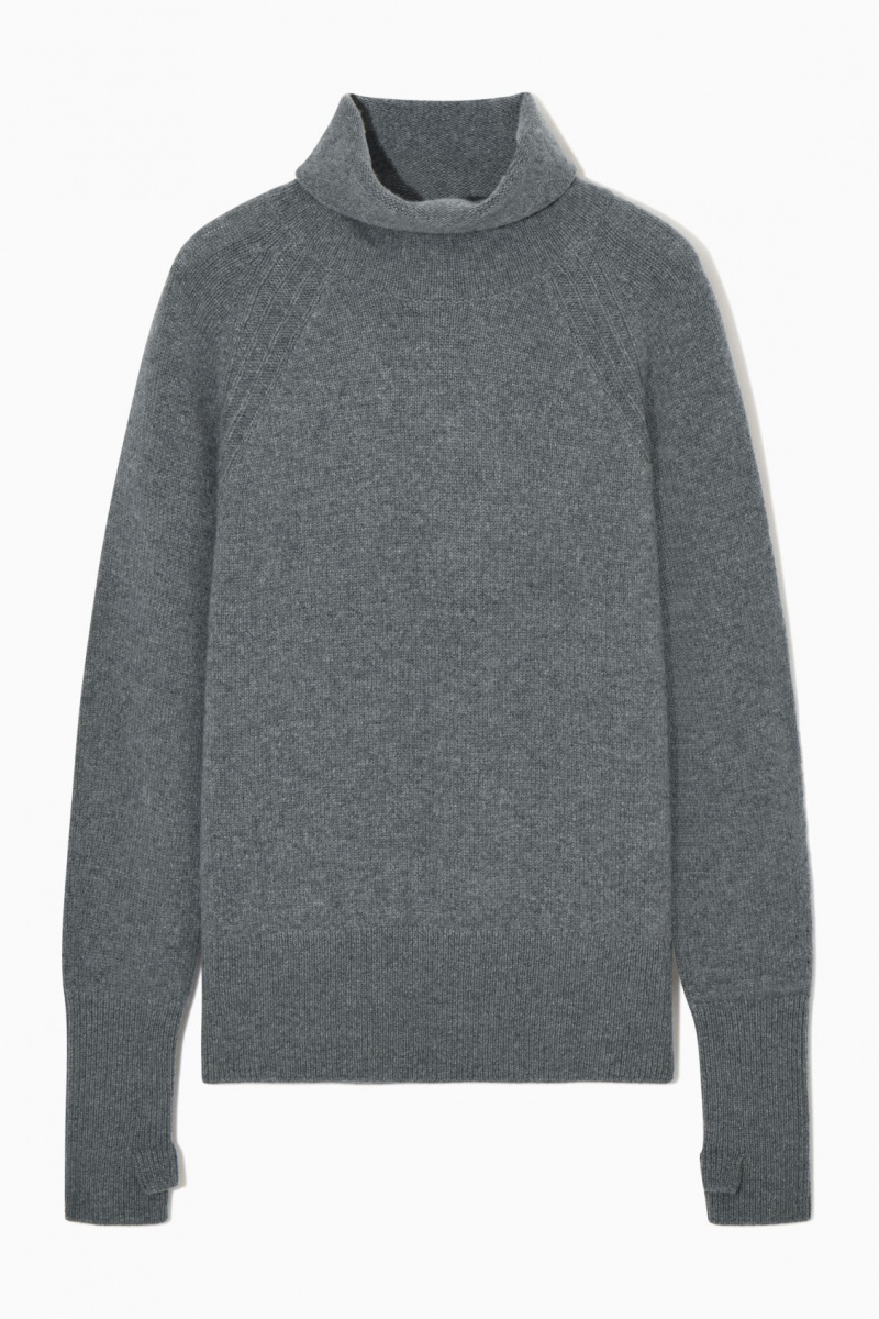 COS Pure Cashmere Turtleneck Pulóverek Női Szürke | HDPK-78102