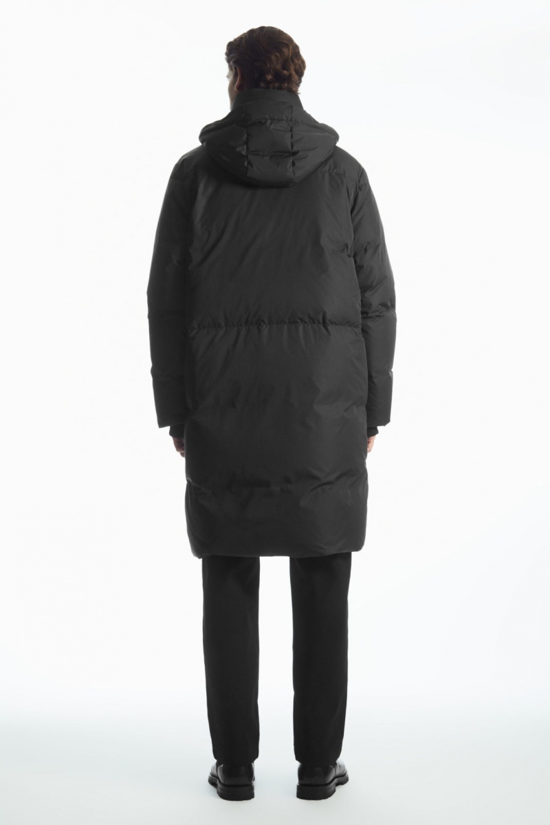 COS Recycled-Down Puffer Kabátok Férfi Fekete | VUKD-32061