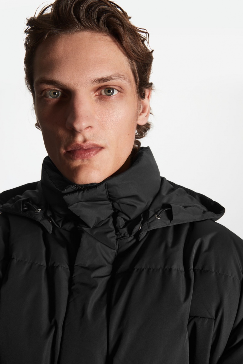 COS Recycled-Down Puffer Kabátok Férfi Fekete | VUKD-32061