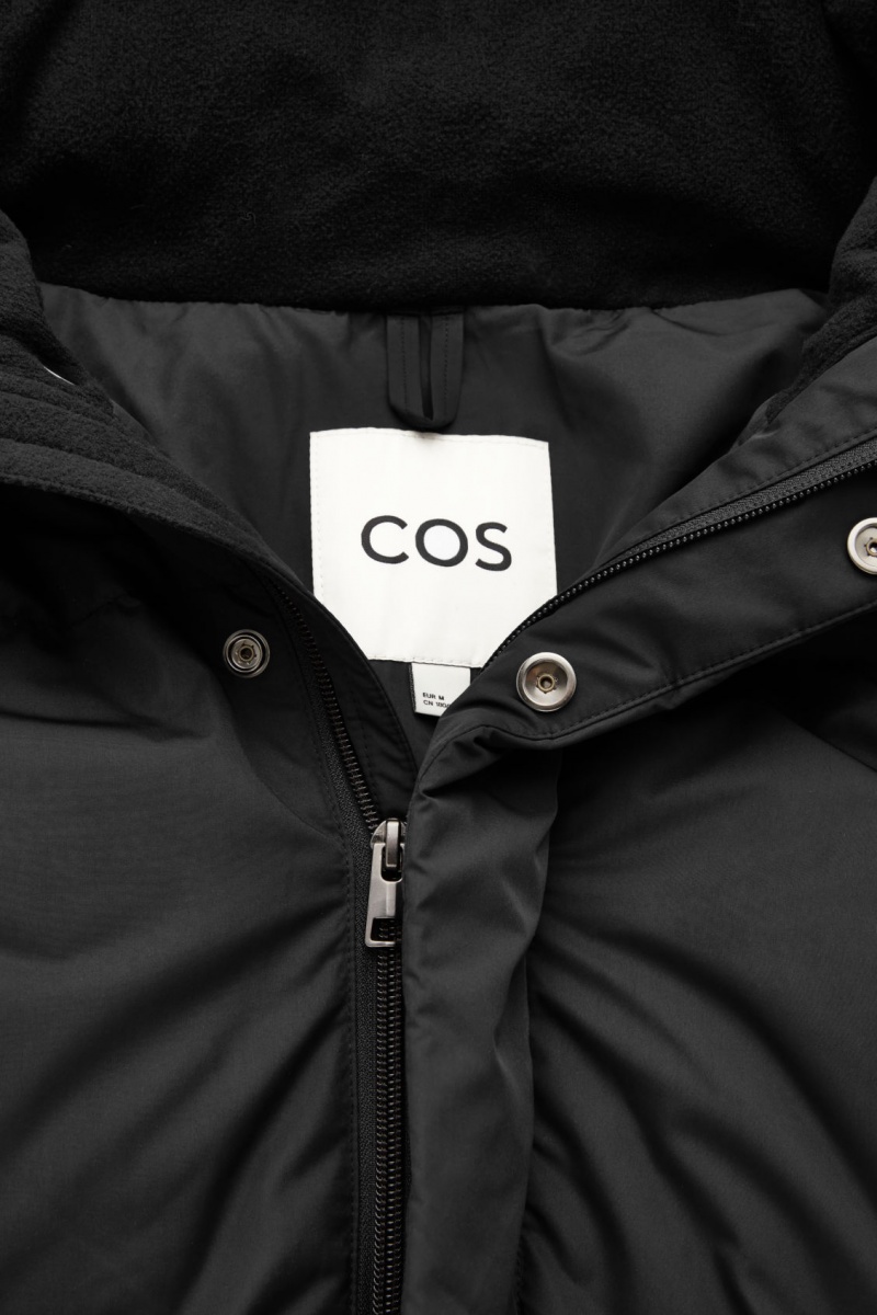 COS Recycled-Down Puffer Kabátok Férfi Fekete | VUKD-32061