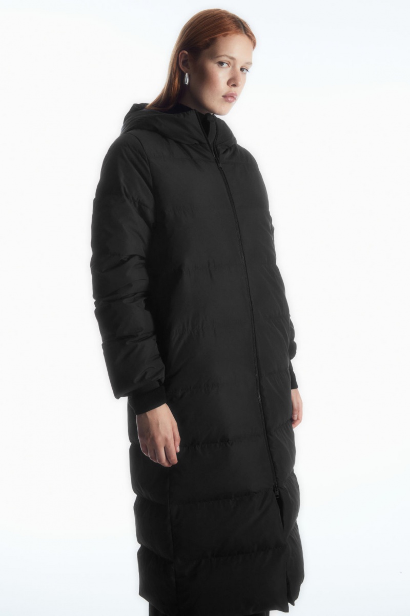 COS Recycled-Down Puffer Kabátok Női Fekete | NGLI-94651